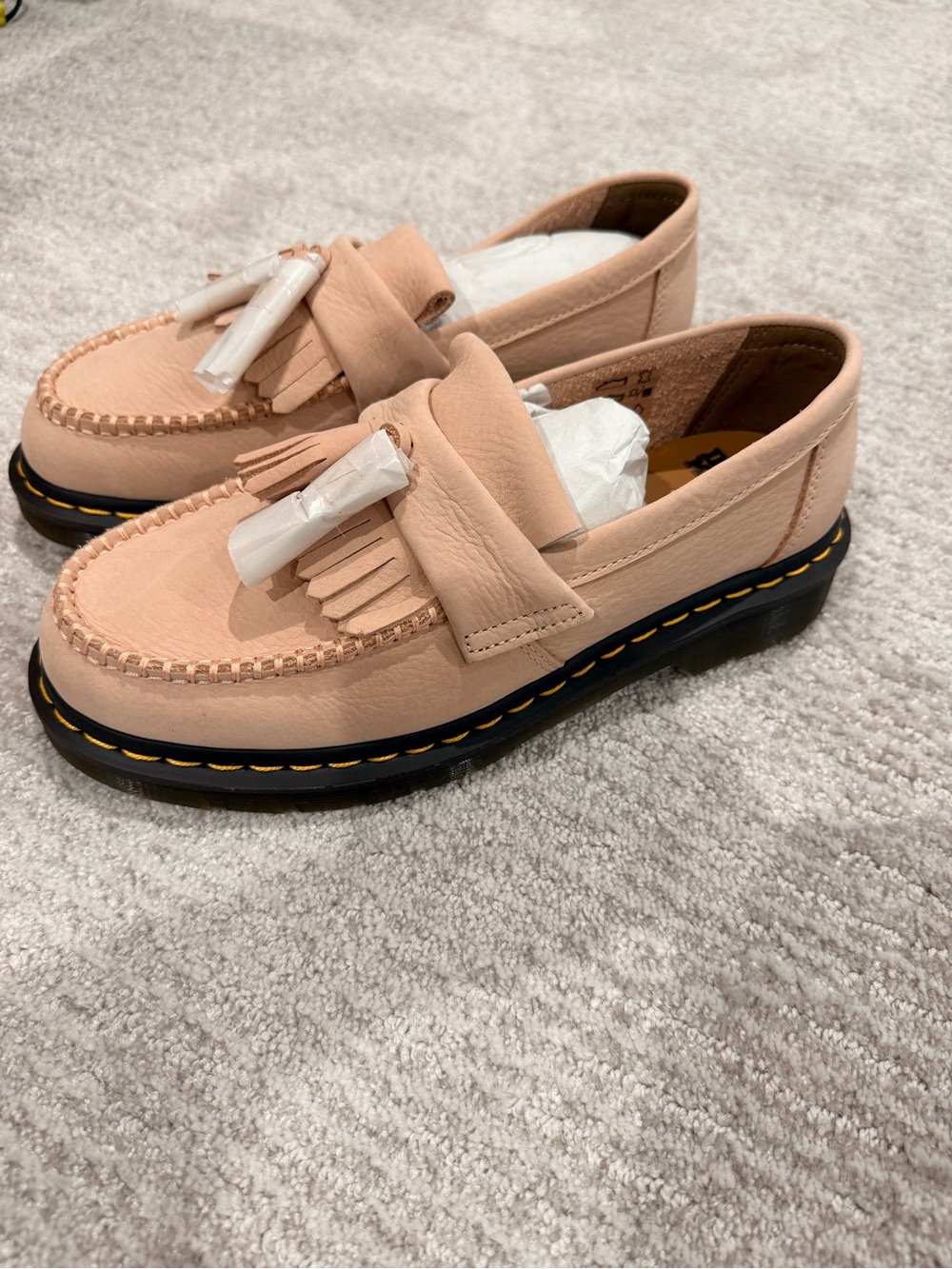 Dr Martin Adrian powder pink tassel shoes